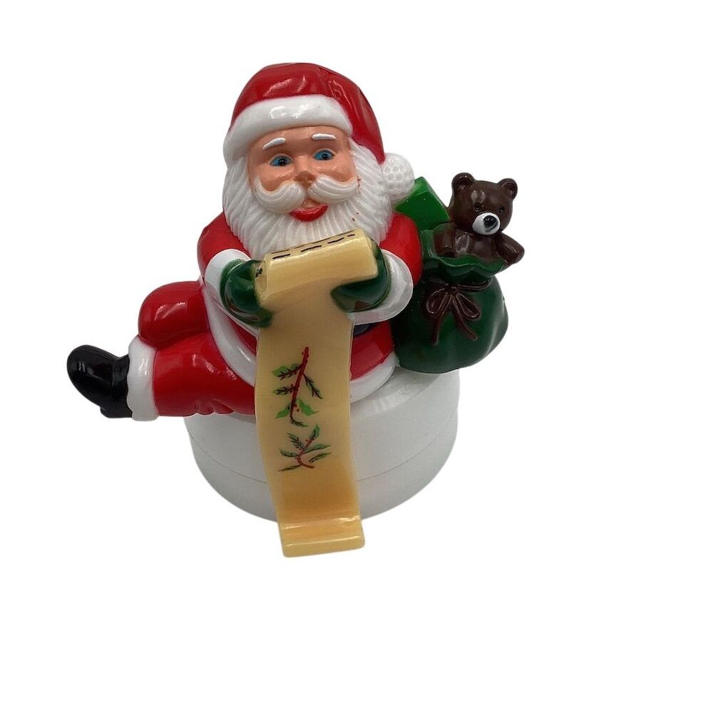 Vintage Russ Santa Claus Plastic Stocking‎ Holder Christmas Decor 5"